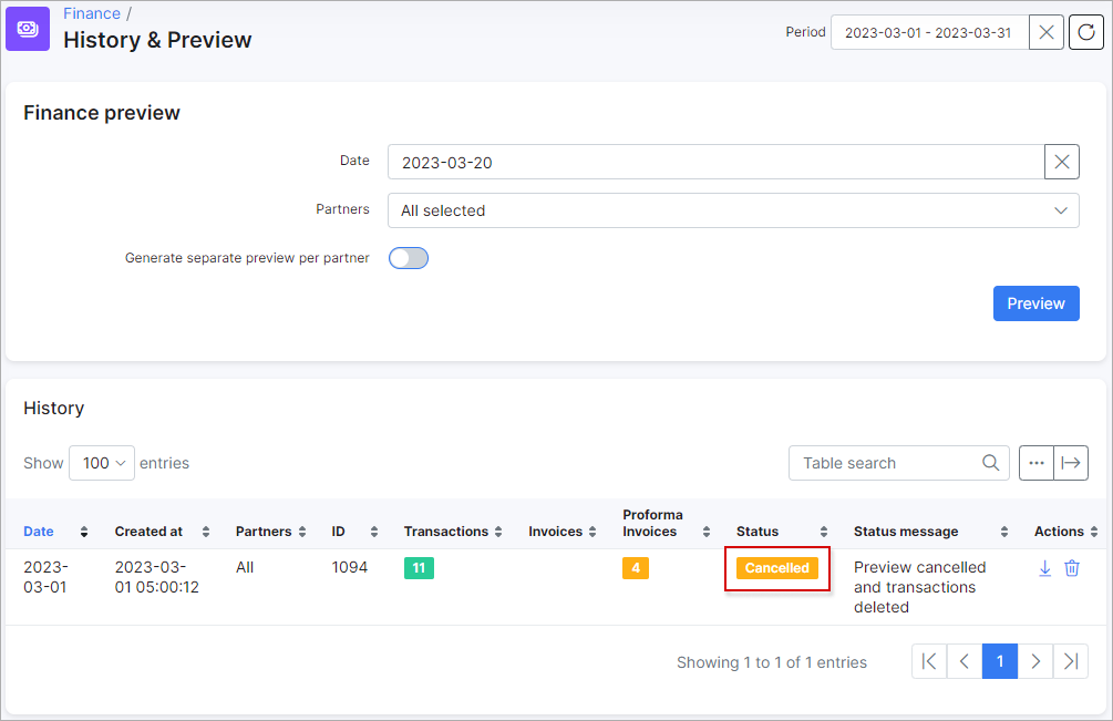 SageOne test categories