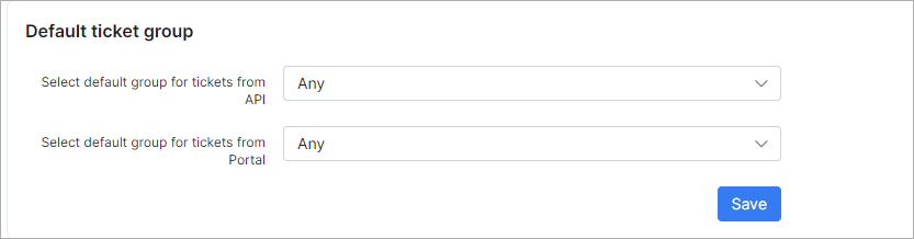 Default ticket group