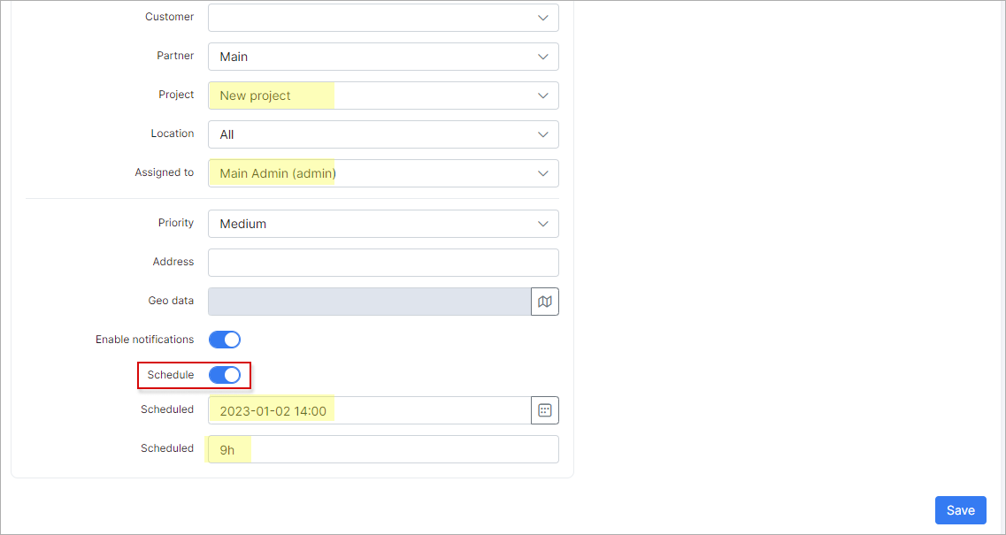 Scheduled auto assign