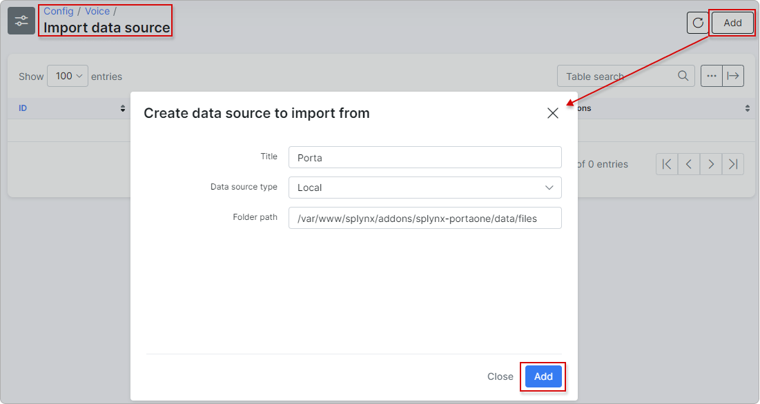 import data source