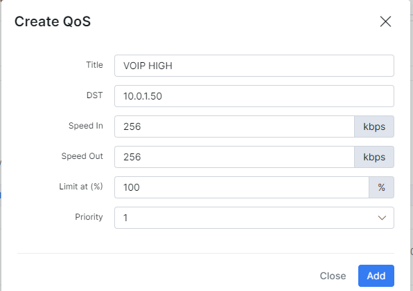Create QoS