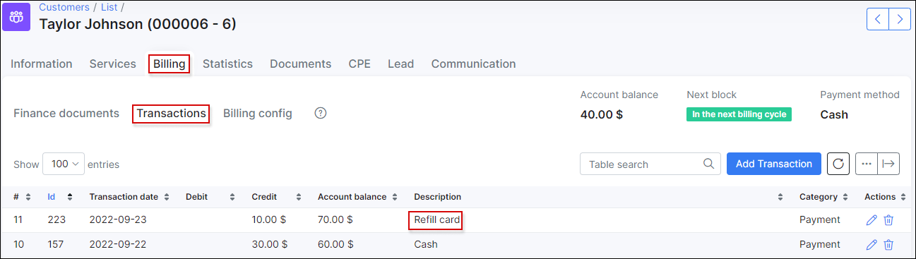 Payment type