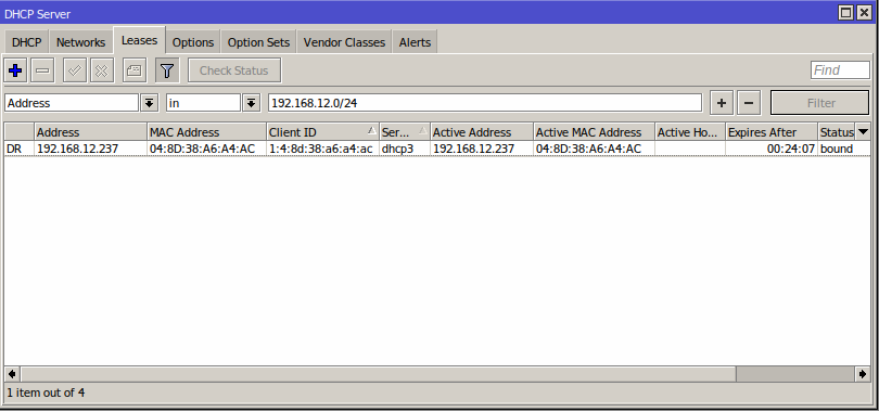 radius network mac address