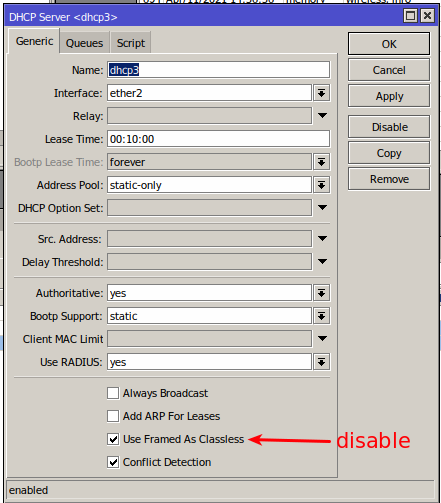 mikrotik address list