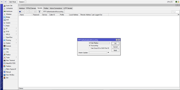 Mikrotik wifi radius настройка