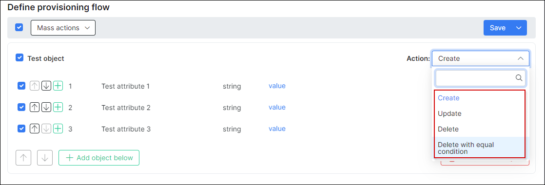 object actions