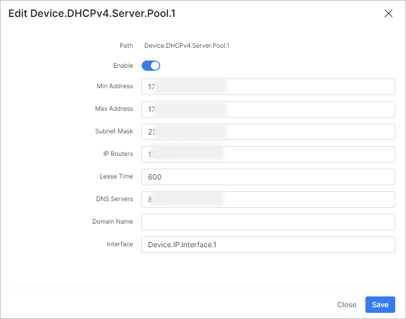 DHCP attributes