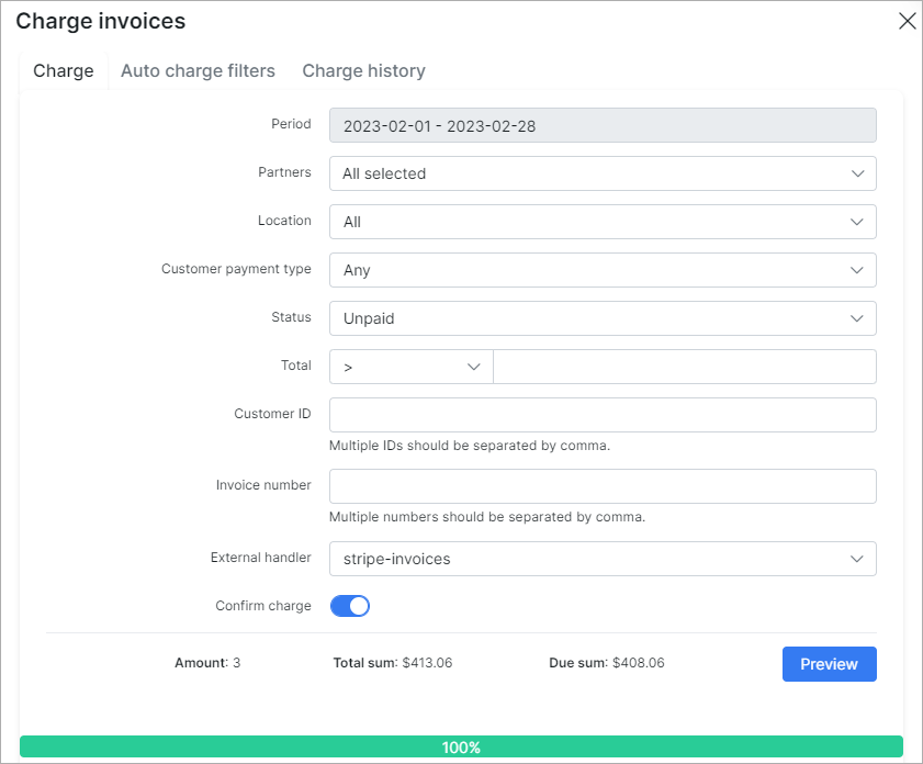 create invoice stripe