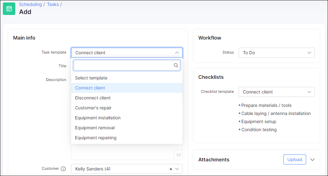 Task templates