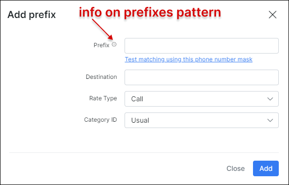 Create prefixes